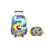 Kit Escolar Baby Shark Disney Mochila De Rodinha + Lancheira