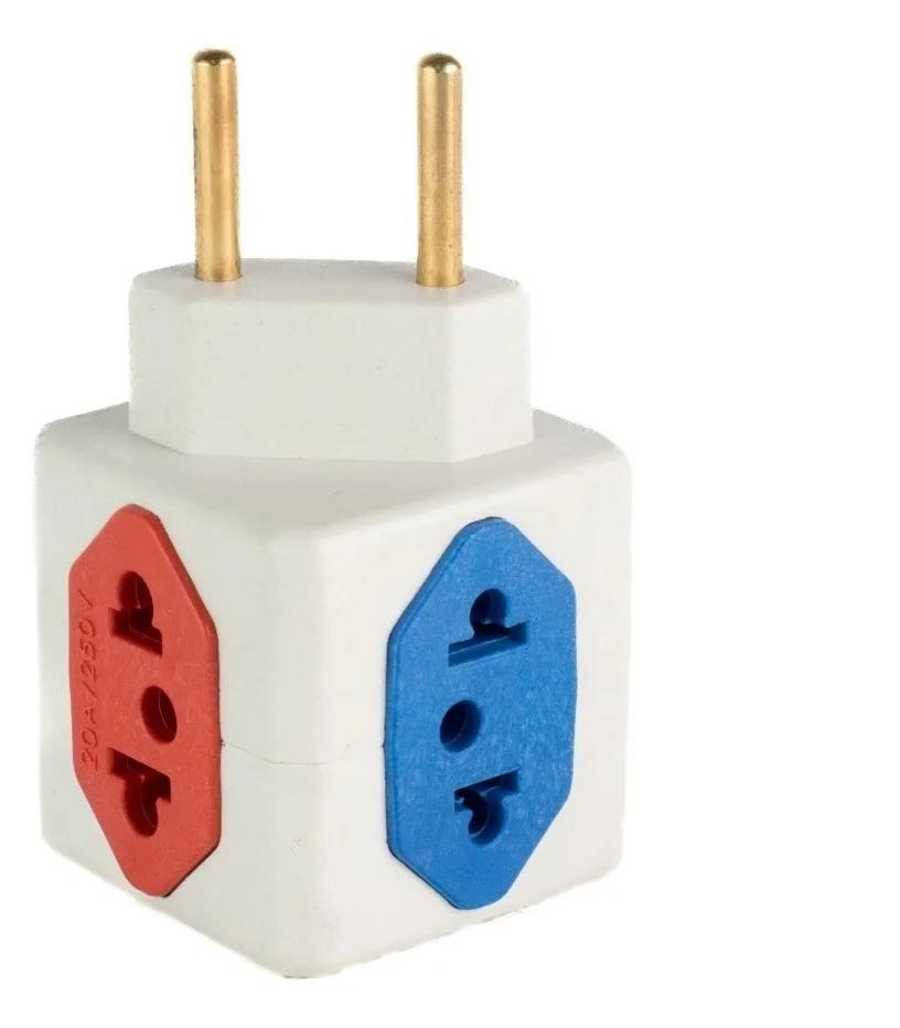 Adaptador Benjamin Cubo 3d 3 Entradas 110v 1 220v Universal