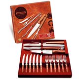 Conjunto Para Churrasco Tramontina Em Inox E Madeira 15 Peças