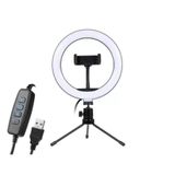 Ring Light De Mesa 8polegadas Suporte Movel De Celular