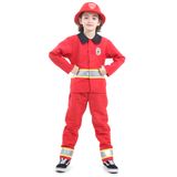 Fantasia Bombeiro Infantil - Profissões - Fire Dept Bombeiros P