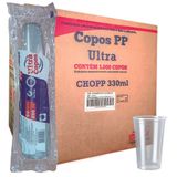 Copo 330 300ml Descartável Chopp Pp Liso Caixa 1000 Unidades