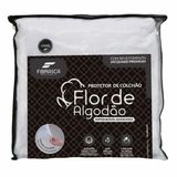 Protetor de Colchão Impermeável Silencioso King 193x203 cm Slip Flor de Algodão Fibrasca