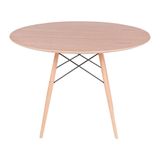 Mesa Eames Eiffel Redonda 90cm - Freijó