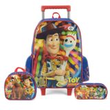 Kit Mochila Toy Story De Rodas Woody Com Lancheira E Estojo