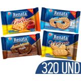 Biscoitos Sache Renata Chocolate Cracker Maizena Leite 320 U