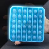 Pop It Brilha No Escuro Fluorescente Anti Stress Azul