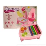 Projetor Para Desenho Infantil Mesa Pintura Girafa Rosa
