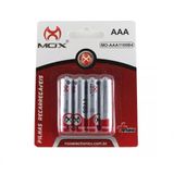 Pilhas Recarregáveis Aaa De 1000mah 4 Unid Mox Mo-aaa1000b4