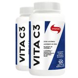 Kit 2 Vita C3 Vitamina C Vitafor 120 Cápsulas