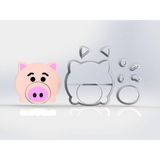 Cortador Toy Story - Porco Modular Tamanho 5,5 Cm