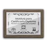 1 Certificado Diploma A4 Com Tela De Acetato E Mdf Titulos Moldura Madeira