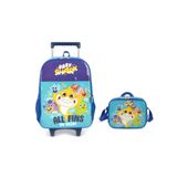 Kit Escolar Baby Shark Disney Mochila De Rodinha + Lancheira