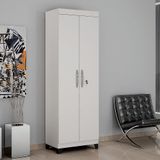 Armário Multiuso Valdemóveis C/2 P 5 Prateleiras/pés Branco