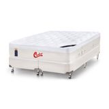 Cama Box + Colchão Castor King Size Vitagel Euro One Face 193x203x72cm