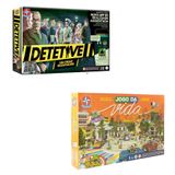 Kit Jogo Da Vida + Detetive Jogos De Tabuleiro Estrela