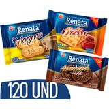 Biscoito Sache Renata Cream Cracker Chocolate Maizena 120 U