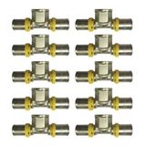 Kit 10 Conector Te Pex Multicamadas Gás 16 X 1/2 (i) X 16mm