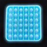 Pop It Brilha No Escuro Fluorescente Anti Stress Azul