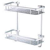 Porta Shampoo Duplo Prateleira Suporte Banheiro Aluminio