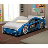 Cama Infantil Carro De Corrida 0,70 Azul - Vitamov 0501012