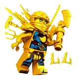 Nya Armas Douradas Ninja Go Ninjago Blocos De Montar Boneco