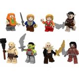 Bonecos Blocos De Montar Senhor Dos Anéis Hobbit Orcs Bilbo