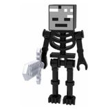 Boneco Blocos De Montar Esqueleto Wither Minecraft