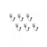 Kit 6 Cabide 1 Gancho Classic CL3190 Ducon Metais Prata