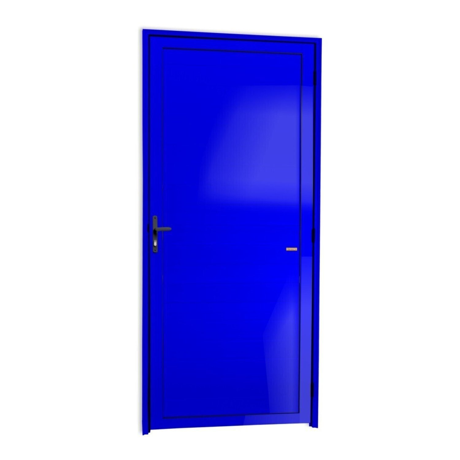 Porta De Alumínio Lambril Super 210cm X 80cm Brimak Azul