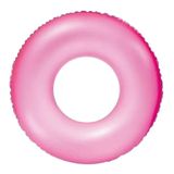 Bóia Inflável Circular Para Piscina 76cm Neon Rosa Belfix