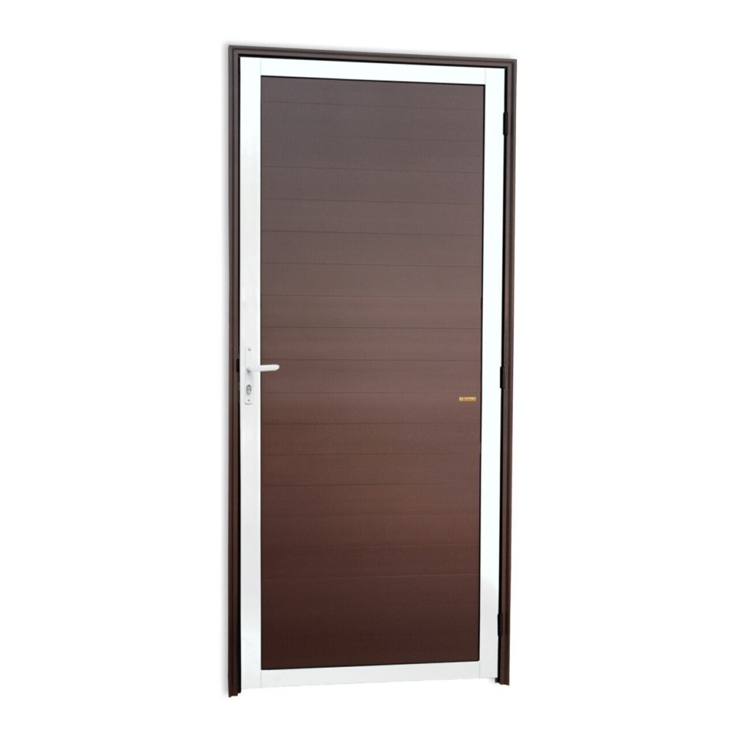 Porta De Alumínio Lambril Super 210cm X 80cm Brimak Mix Corten