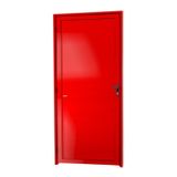 Porta De Alumínio Lambril Super 210cm X 80cm Brimak Vermelho