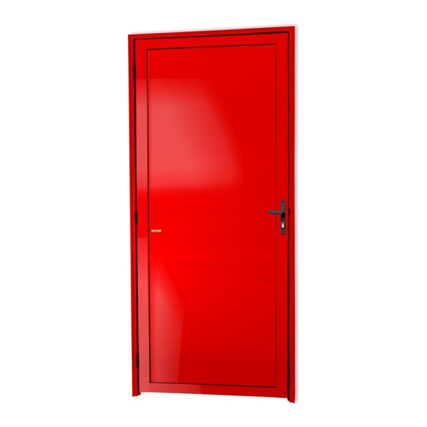 Porta De Alumínio Lambril Super 210cm X 80cm Brimak Vermelho