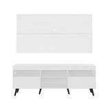 Rack Retrô Com Painel Para Tv Até 65´´ Flórida Fg3133 Branco/preto