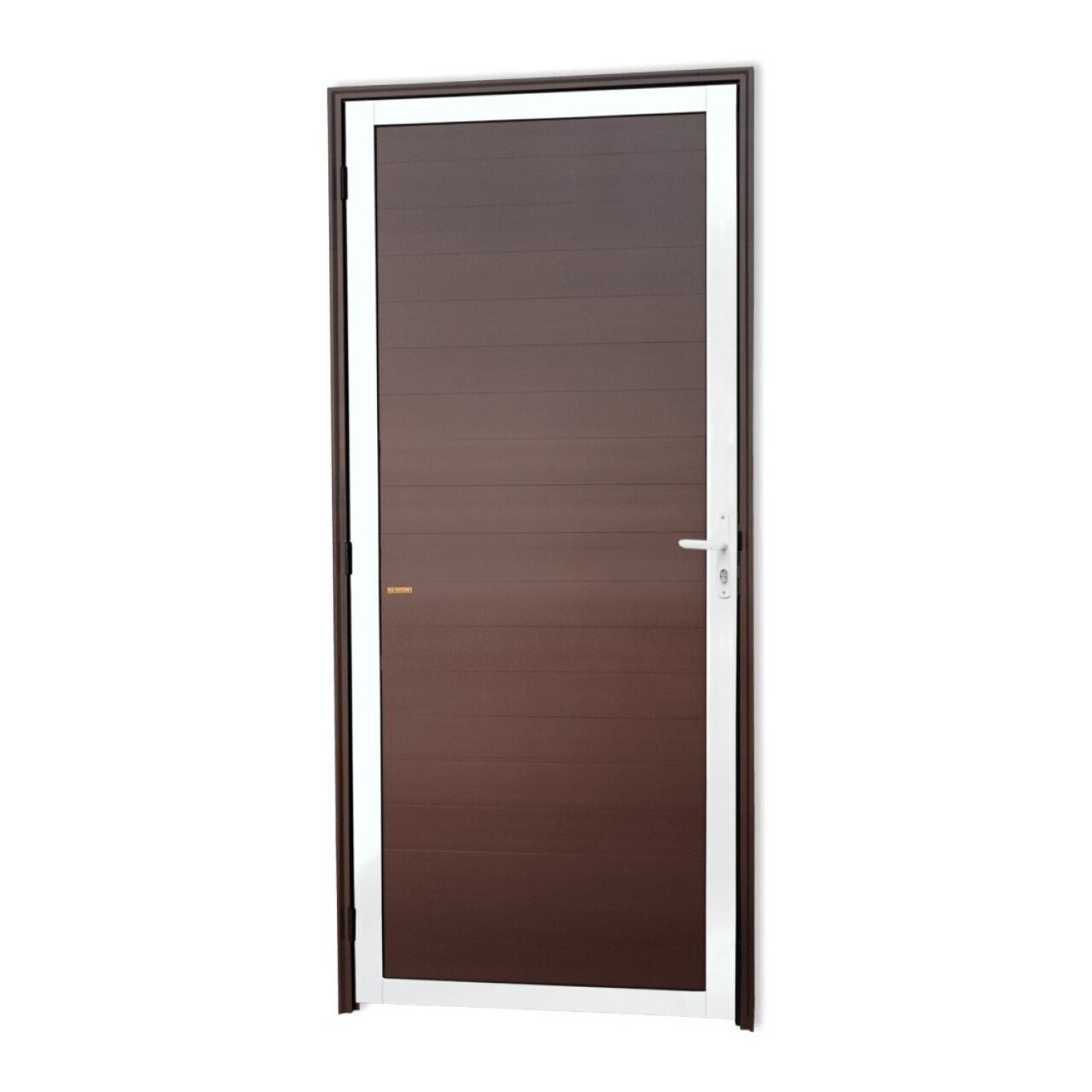 Porta De Alumínio Lambril Super 210cm X 80cm Brimak Mix Corten