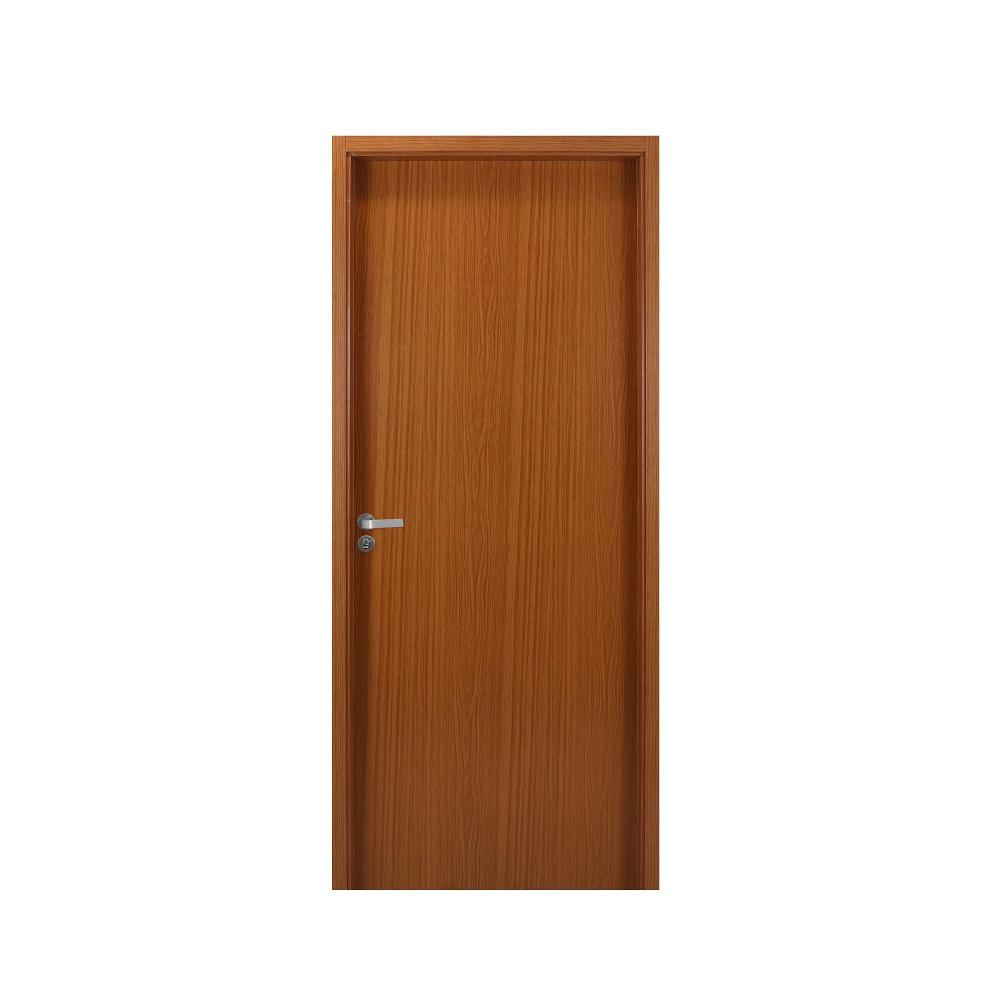 Kit Porta de Madeira Lisa 215x84cm com Batente de MDF Ultra 10cm Melamínica MGM Mogno