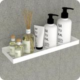 Porta Shampoo Inox Suporte De Parede Banheiro Branco Max