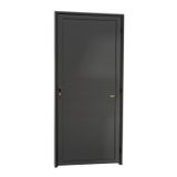 Porta De Alumínio Lambril Super 210cm X 80cm Brimak Cinza