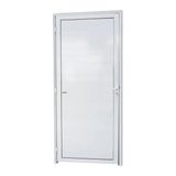 Porta de Alumínio Lambri 210x80cm Super Brilhante Brimak Branco