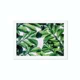 Quadro Decorativo Folhagem Folha 3 Moldura Branca 22x32cm