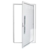 Porta De Alumínio Pivotante Lambril 210x120cm Com Puxador Super Brimak Branco