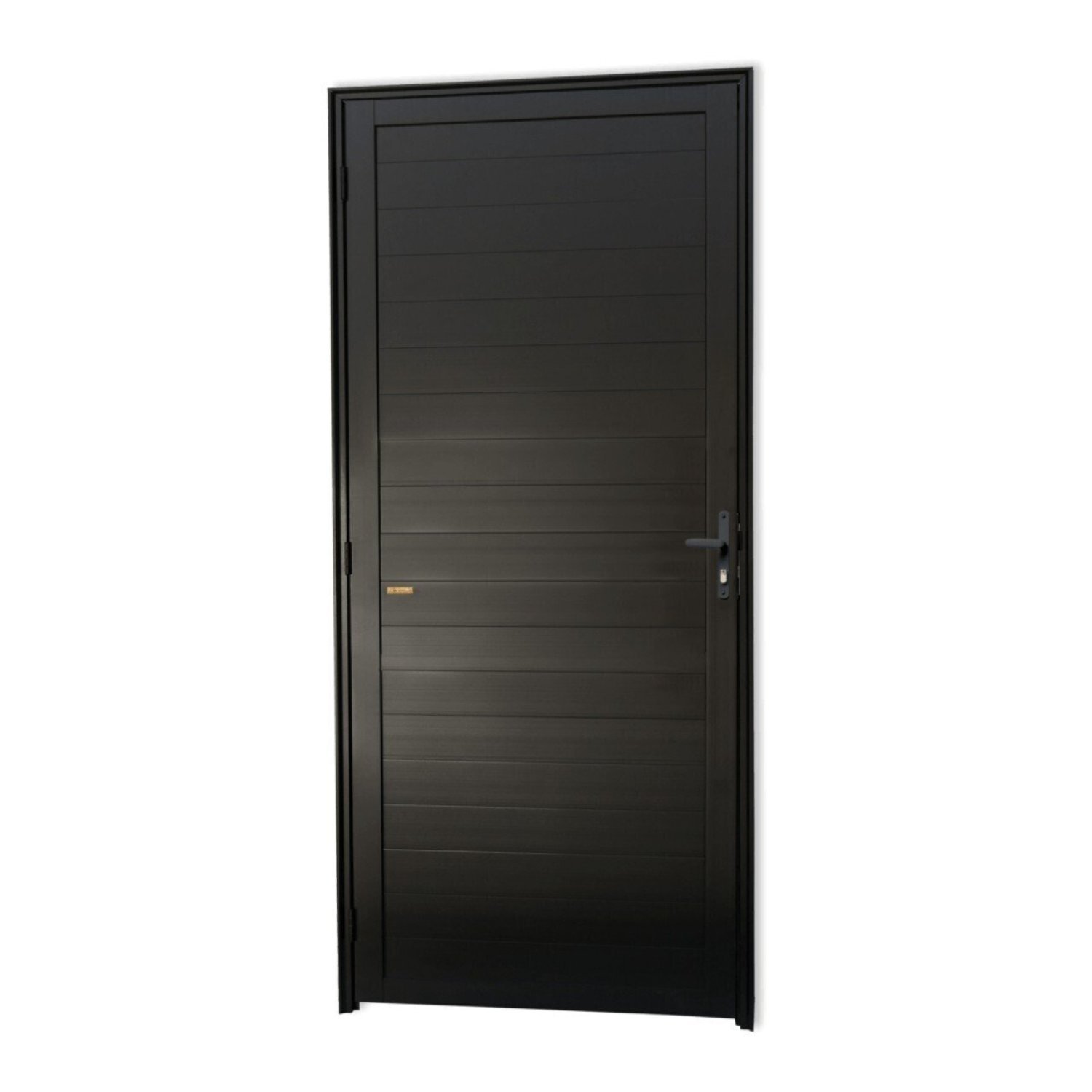 Porta De Alumínio Lambril Super 25 210cm X 80cm Brimak Preto