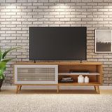 Rack Para Sala Tv Até 60&quot; Freijó/off White Notável Móveis