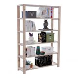 Organizador De Livros Modelo Estante 6 Prateleiras Pinus