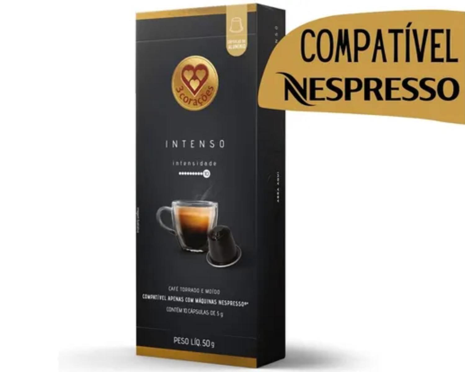 Capsula Nespresso Café 3 Corações Intenso - 10 Cápsulas