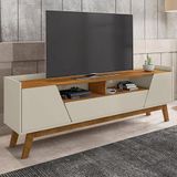Rack Sala Florença para TV até 70 Polegadas com Pés Madeira Off White/Natural Off White/Natural