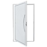 Porta De Alumínio Lambri 210x120cm Com Puxador Savana Super Brimak Branco