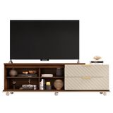 Rack Bancada Para Tv 55 Polegadas Harmony Havana Off White