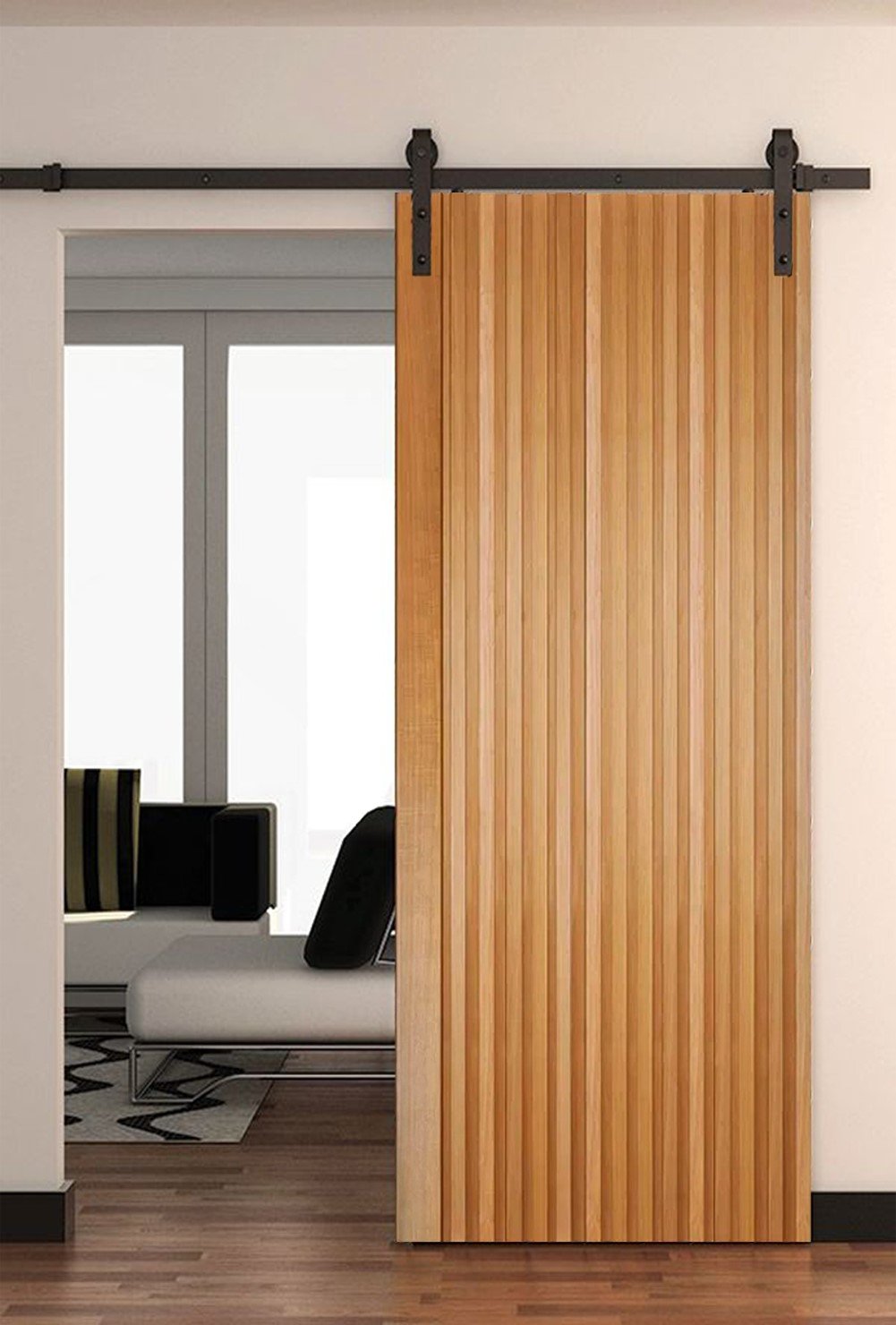 Folha De Porta Madeira Ripada Tauari 210x82cm Faroni Mapaf  Natural